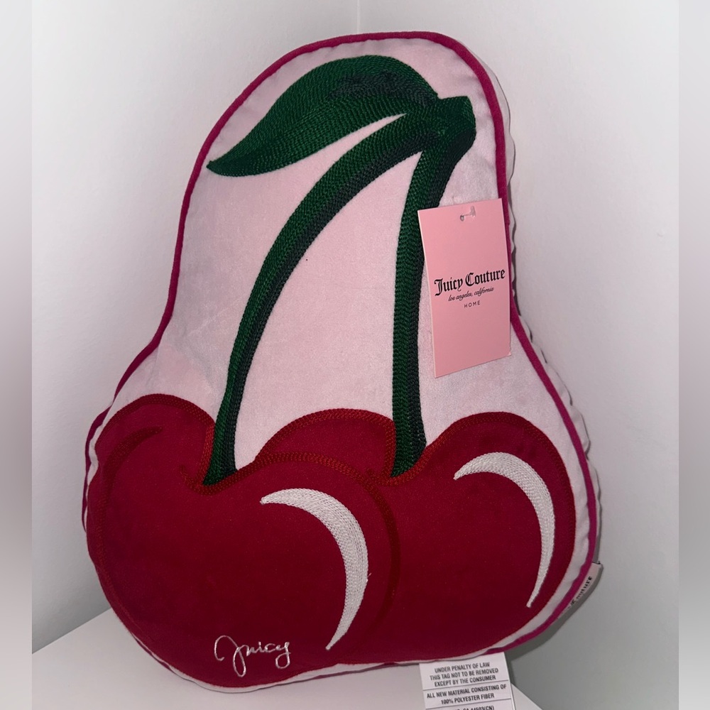 Juicy Couture Red Cherry Pillow